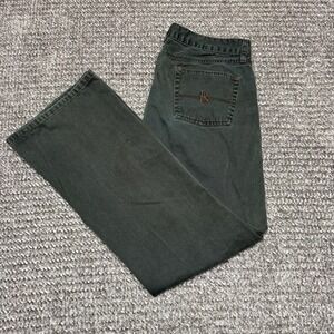 Polo Jeans Company Womens Jeans Size 10x32 Gray Straight Leg Cotton Denim